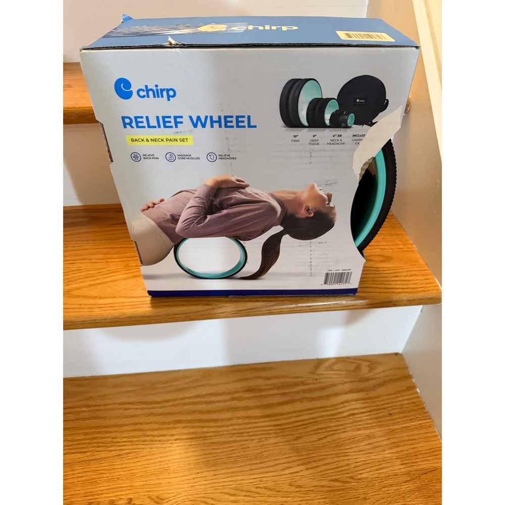 Chirp Relief Wheel Back & Neck Pain 3-Wheel Set Carry Case Yoga Pilates